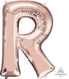 34" Rose Gold Letter R Balloon