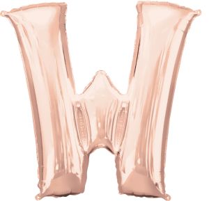 34" Rose Gold Letter W Balloon