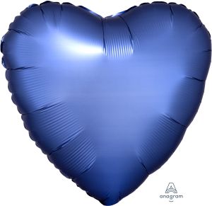 18" Satin Luxe Azure Heart Balloon