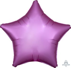18" Satin Luxe Flamingo Star Balloon