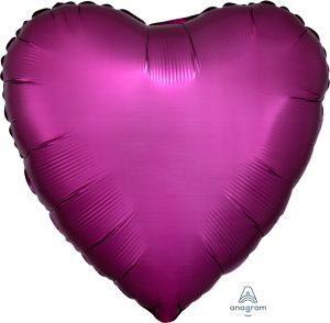 18" Satin Luxe Pomegranate Heart (non-packaged) Balloon
