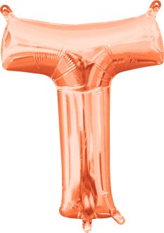 16" Rose Gold Letter T Balloon