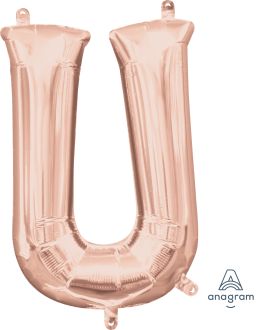 16" Rose Gold Letter U Balloon