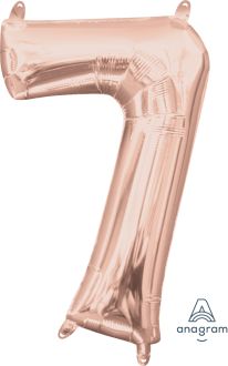 16" Rose Gold Number 7 Balloon