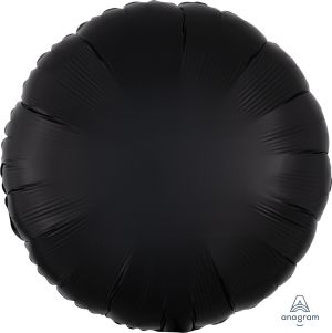18" Satin Luxe Onyx Circle (non-packaged) Balloon