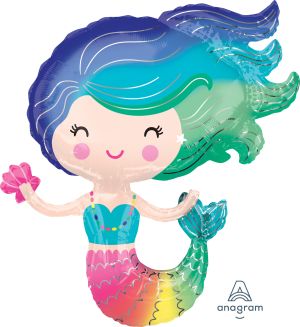 SuperShape Colorful Mermaid Balloon