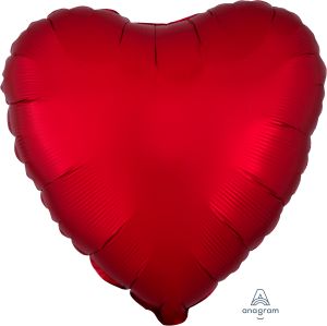 18" Satin Luxe Sangria Heart (non-packaged) Balloon