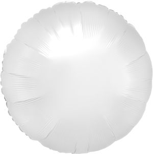 18" Satin Luxe White Circle (non-packaged) Balloon