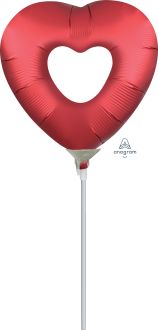 Mini Shape Sangria Open Heart Balloon