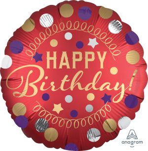 18" Red Satin Party Balloon