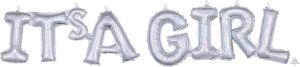 Phrase It's A Girl Holographic Balloon