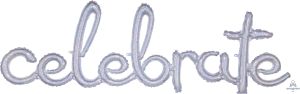 Script Phrase Celebrate Holographic Balloon