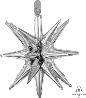 Magic Starburst 20" Silver Balloon