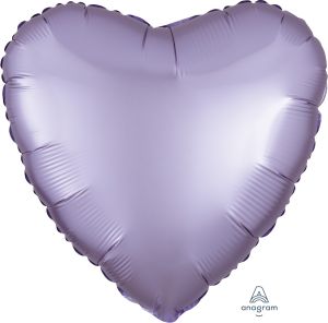 18" Satin Luxe Pastel Lilac Heart (non-packaged) Balloon