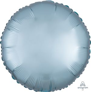 18" Satin Luxe Pastel Blue Circle Balloon