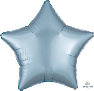 18" Satin Luxe Pastel Blue Star (non-packaged) Balloon