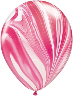 SuperAgate 11" Red and White (25pcs) Balloons