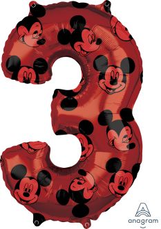 26" Mickey Mouse Forever Number 3 Balloon