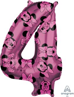26" Minnie Mouse Forever Number 4 Balloon