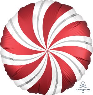 18" Satin Infused Sangria Candy Swirls Balloon