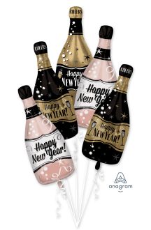 Balloon Bouquet Happy New Year Bubbly Bottles