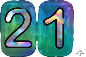 SuperShape Iridescent Finally 21 Balloon