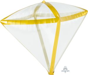 Diamondz 17" Gold Trim Balloon