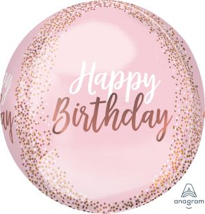 Orbz Blush Birthday Balloon