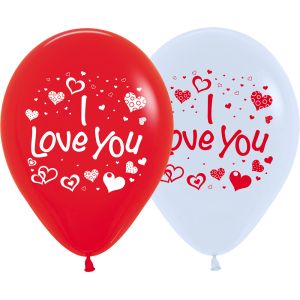 11" I Love You Assortment (50pcs) Balloons