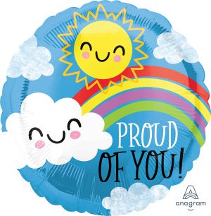 18" Proud of You Happy Sun and Cloud Balloon