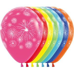 11" Fireworks Assortment (50pcs) Balloons
