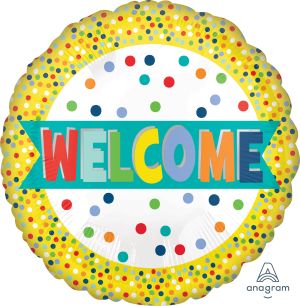 18" Welcome Lots of Dots Balloon