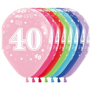 11" Number 40 Assortment (50pcs) Balloons