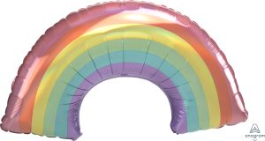 SuperShape Iridescent Pastel Rainbow Balloon