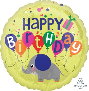 18" Elephant Birthday Balloon