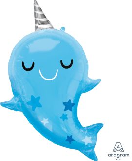 SuperShape Narwhal Baby Balloon