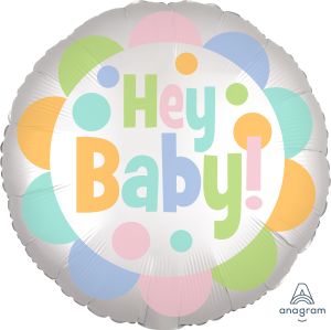 18" Satin Hey Baby Balloon