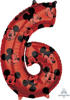26" Mickey Mouse Forever Number 6 Balloon
