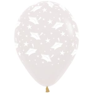 11" Graduation Hats Crystal Clear (50pcs) Balloons