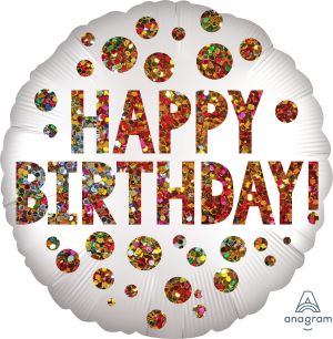 18" Satin Birthday Sequins Balloon