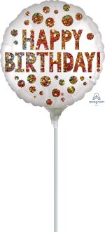 09" Satin Birthday Sequins Balloon