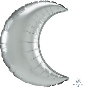 Crescent 26" Platinum Silver Balloon