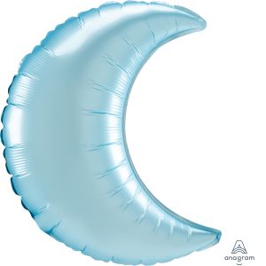 Crescent 35" Satin Pastel Blue Balloon