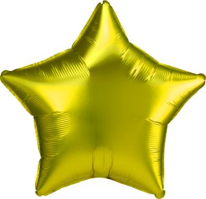 18" Satin Luxe Lemon Star (non-packaged) Balloon