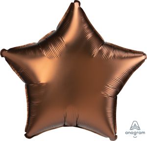 18" Satin Luxe Cocoa Star Balloon