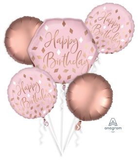 Balloon Bouquet Blush Birthday