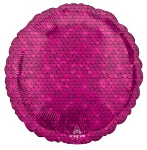 18" Bright Pink Sequins Balloon
