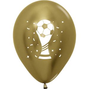 11" Soccer World Cup Trophy Gold (50pcs) Balloons