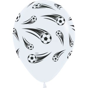 11" Soccer Ball Kick White (50pcs) Balloons
