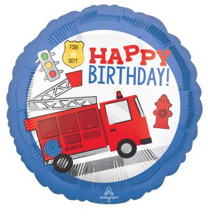 18" First Responder Happy Birthday Balloon